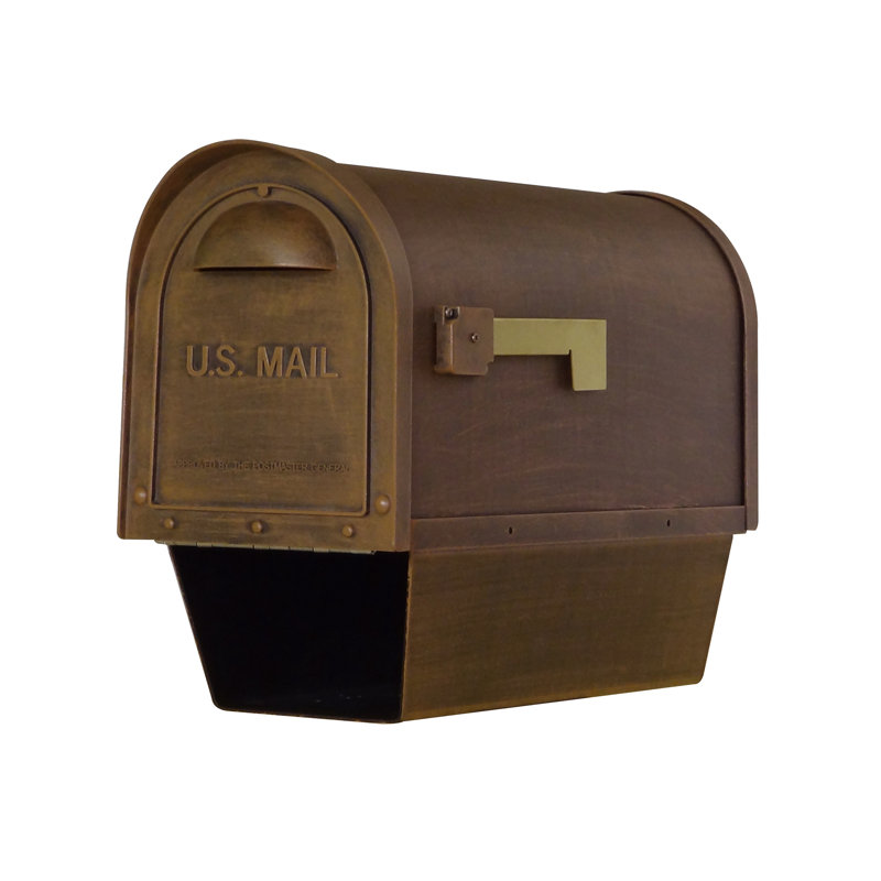 Boîte aux lettres à fixation sur poteau, Cuivre