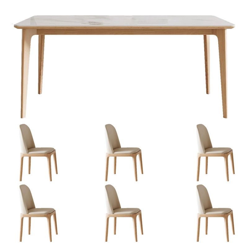 Table et chaise de salle à manger moderne et simple, H 29,5 po x L 70,8 po x l 31,4 po