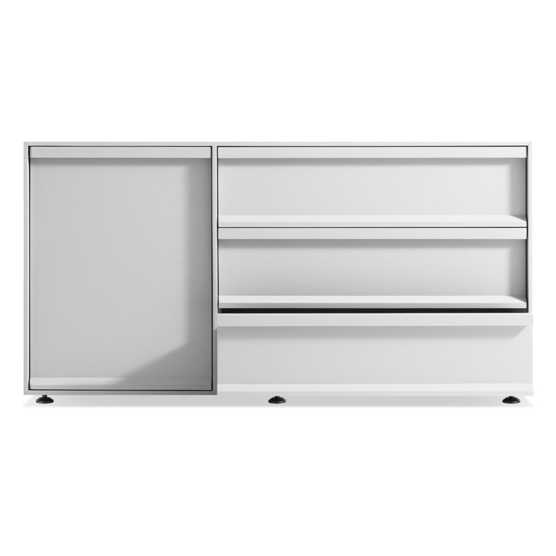 Superchoice 1 Door/3 Drawer Credenza, White