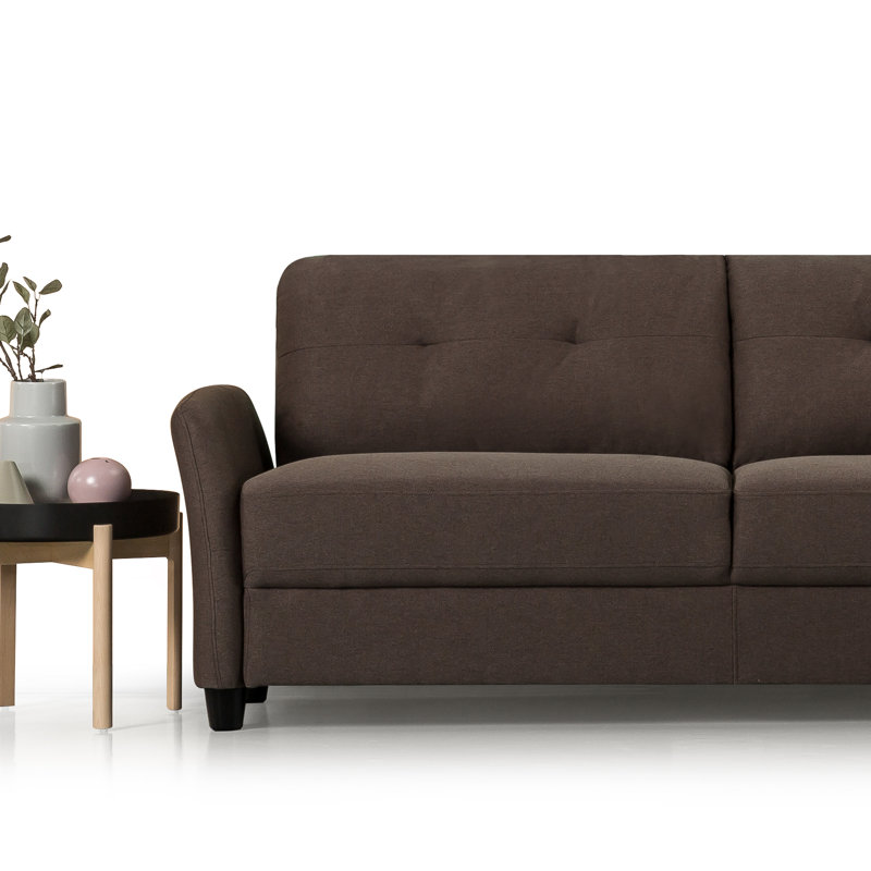 Helsley Upholstered 78.35'' Sofa, Chesnut Brown 100% Polyester