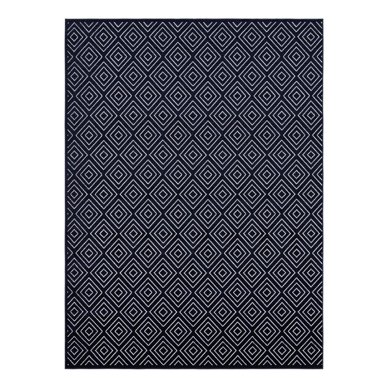 Sabrina Soto Logan Indoor/Outdoor Rug Navy Blue