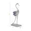 Sculpture d'oiseau en métal et cyanite avec base en marbre - Figurine de décoration de cuisine, de maison, d'objets décoratifs et de statues pour décorations de salon, de vestibule ou de bureau - pièce décorative fabriquée à la main, argent / bleu-383901621