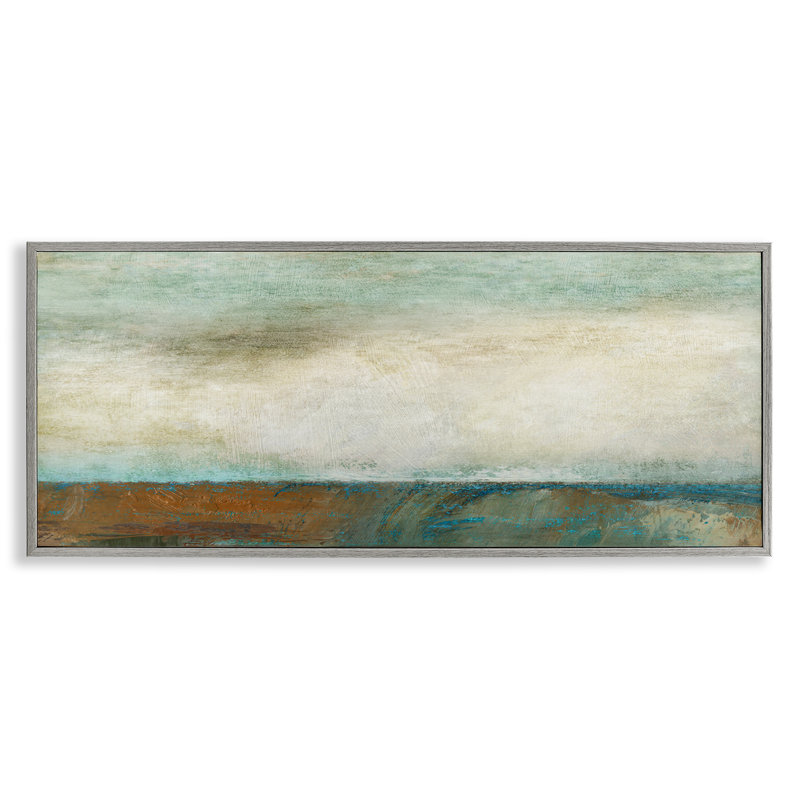  Vue de paysage marin brossé, estampe numérique par Suzanne Nicoll, Estampe numérique Farmhouse, H 10 po x l 24 po