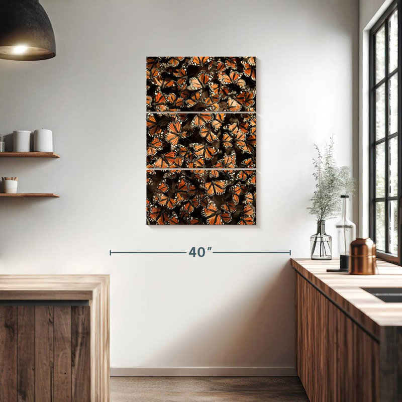 Monarch Butterfly Madness, 38" H x 24" W