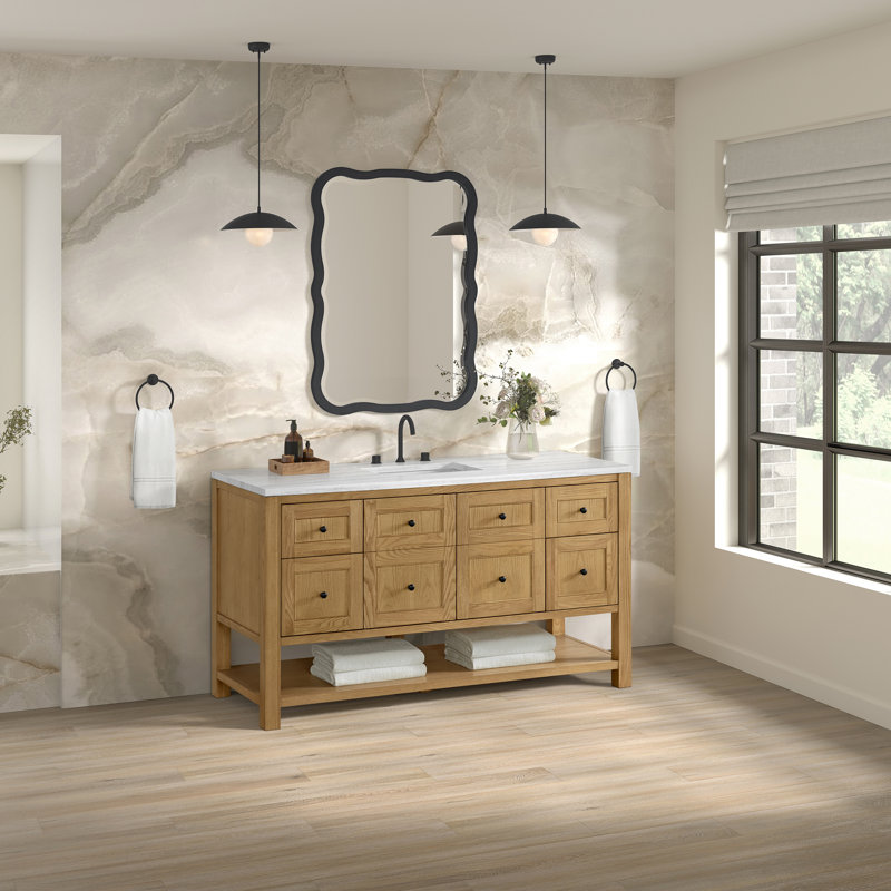 Breckenridge 60'' W Single Vanity, Lime Delight, Light Natural Oak, Widespread
