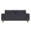 Couches pour le salon, canapé rembourré en tissu moderne capitonné avec accoudoir carré et 4 pieds en bois massif pour 2 coussins décoratifs