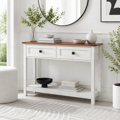 Console avec tiroirs et tablette Farmhouse