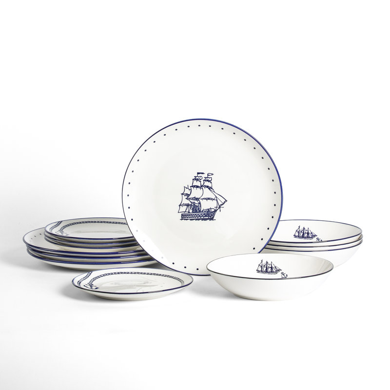 Stone Lain Knox 12-Piece Dinnerware Set Porcelain