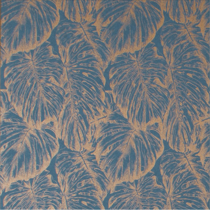 Floral Metallic Wallpaper Roll, Aegean