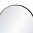 Rectangular Floating Mirror, Arched Top, Modern Style Satin Black 22x34