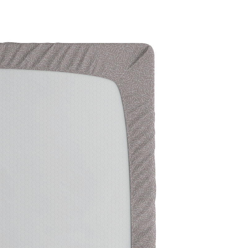 Drap-housse Ambesonne, Taupe chaud, blanc / floral, Drap-housse simple TG