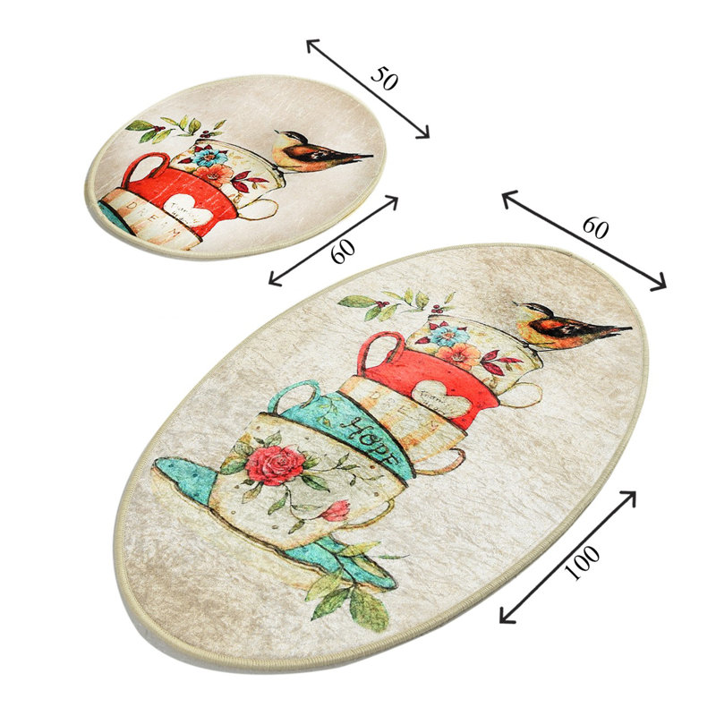 Ensemble de tapis de bain de qualité supérieure (2 pièces) en polyester antidérapant de 19,7 po x 23,6 po et de 23,6 po x 39,4 po | Antiallergique, anti-poussière et anti-taches, 700 gr / m² | Lavable à la machine, parfait pour la décoration de salle de bain