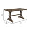 Table de salle à manger en bois massif Okarche-939800875