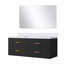 Meuble-lavabo simple blanc l 48 po x P 22 po, comptoir en quartz blanc et miroir de 43 po-2026156113