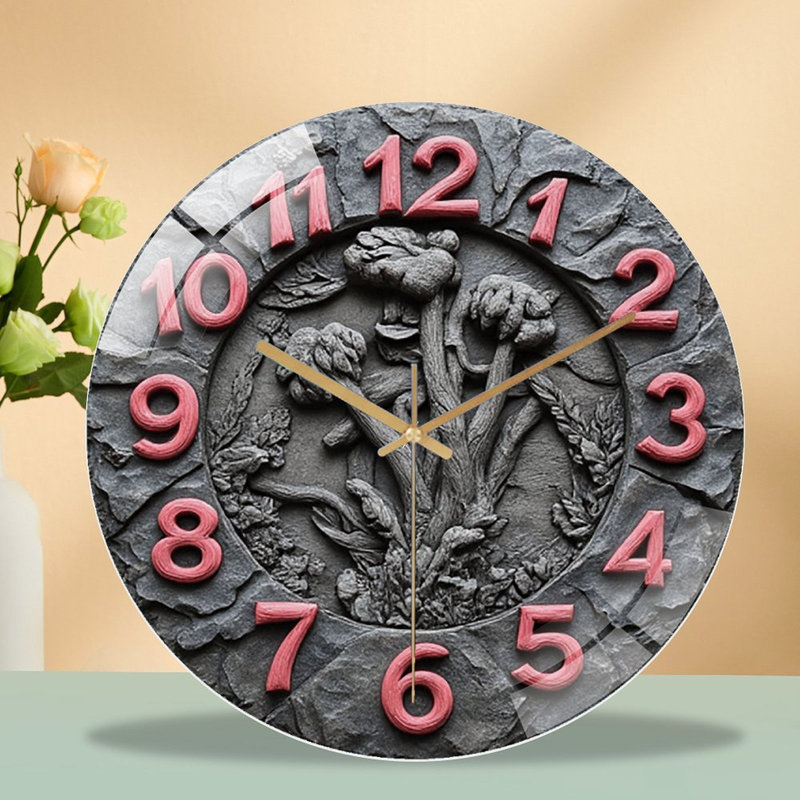 Horloge murale en pierre 12 po