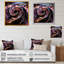 Dégradé rose doré, spirale noire - spirales abstraites, art mural-64182609-64182618
