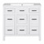 Armoire de salle de bain avec lavabo intégré en résine - 4 tiroirs, 2 portes