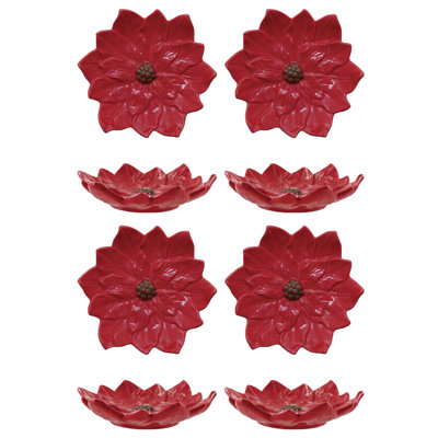 Assiette décorative Poinsettia Blossom Dolomite