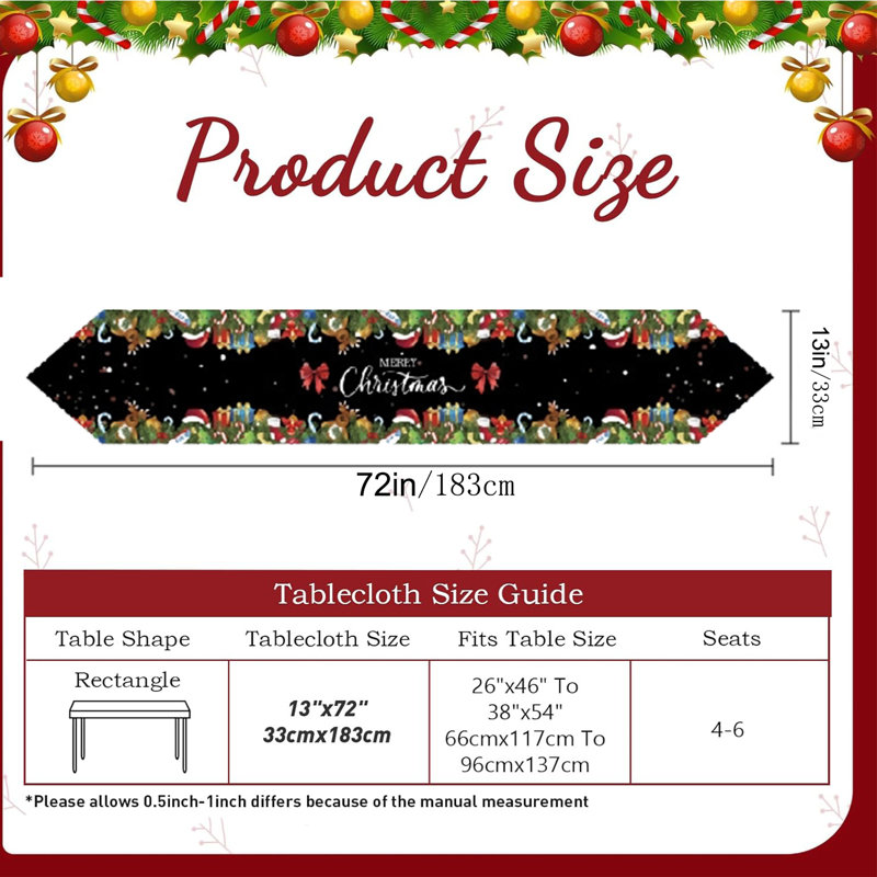 Chemin de table de Noël