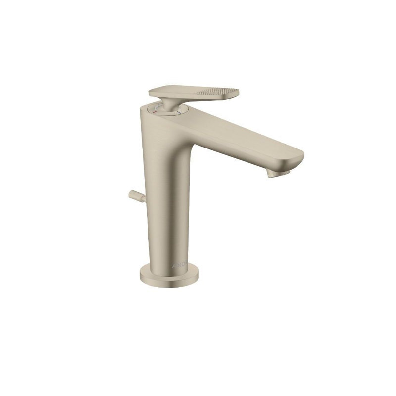 AXOR Citterio C Single-Hole Faucet 125 Coolstart With Pop-Up Drain-Cubic Cut, 1.2 GPM, Brushed Nickel