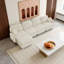 Canapé modulaire en L surdimensionné en chenille de 137 po Rumley avec repose-pieds mobile, coussins de dossier matelassés et coussins ronds Rumley-133415616