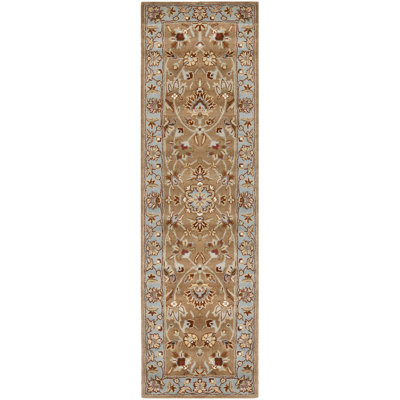 Tapis beige / bleu en laine touffeté à la main Cranmore