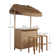 Brighi Phuket Bar Set with Wicker Outer Material