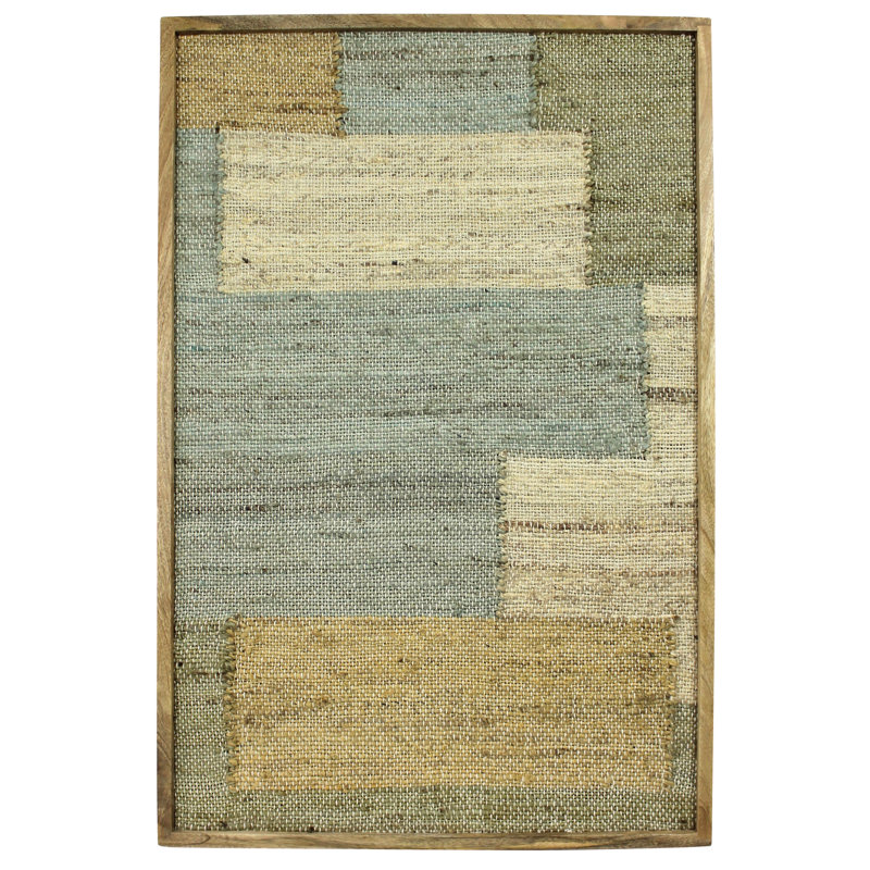 Art mural tissé Chaves, rectangles en verre de mer