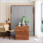 Lit escamotable double avec bureau pliable-1918888794
