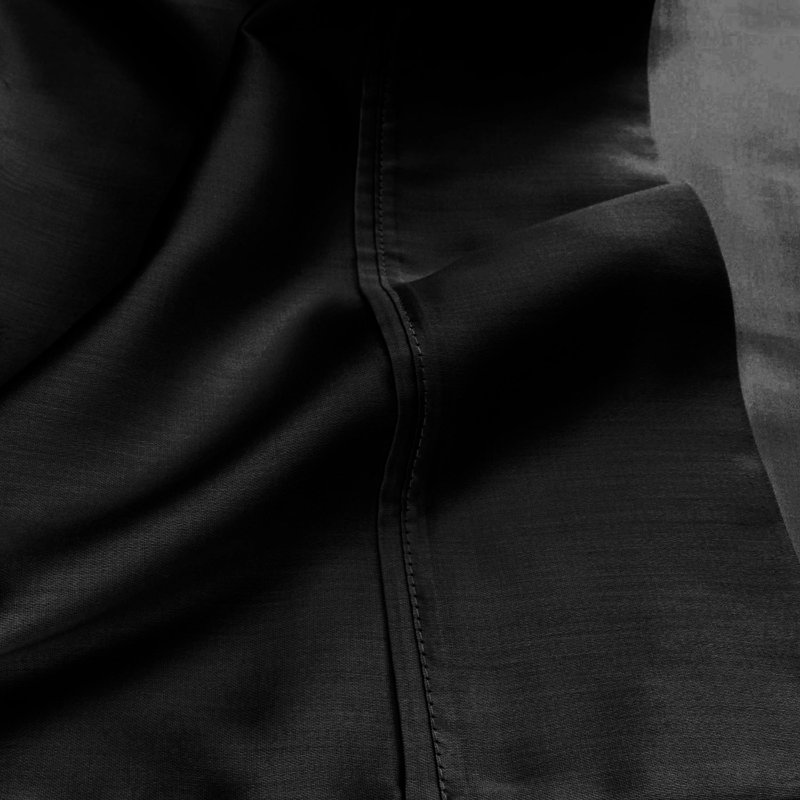 Ensemble de draps Edmont , Noir, Grand lit