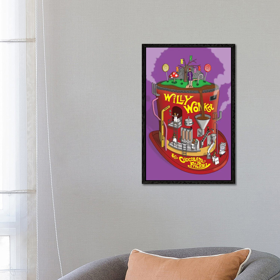 Leinwandbild - Grafikdruck „Willy Wonka” von Chris Richmond