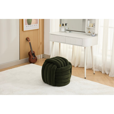 Upholstered Chenille Footstool