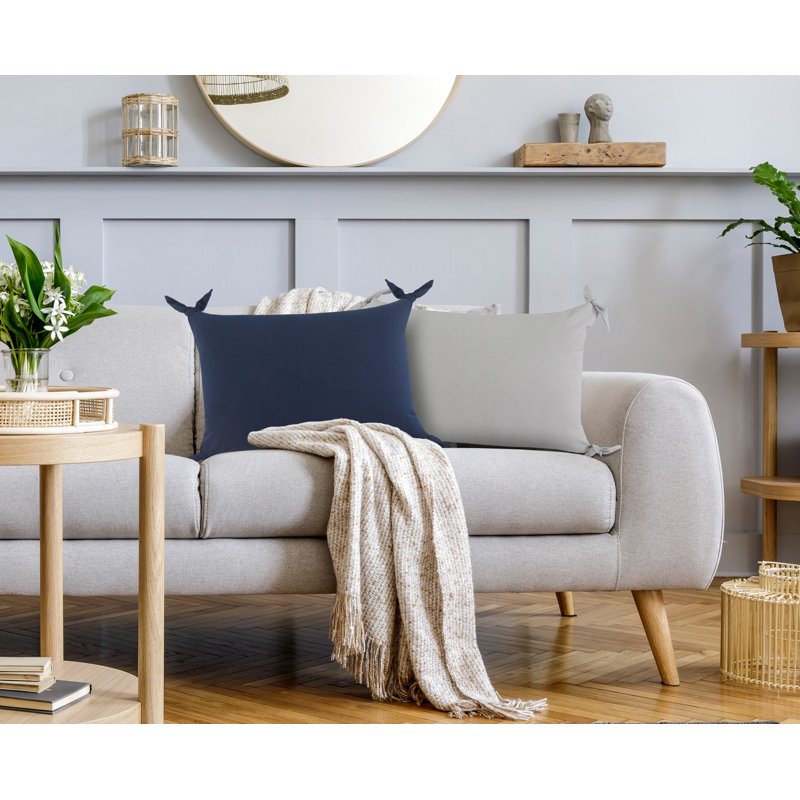 Housse et insert de coussin rectangulaire en coton Amrita, Rosé, Housse de coussin seulement - sans coussin