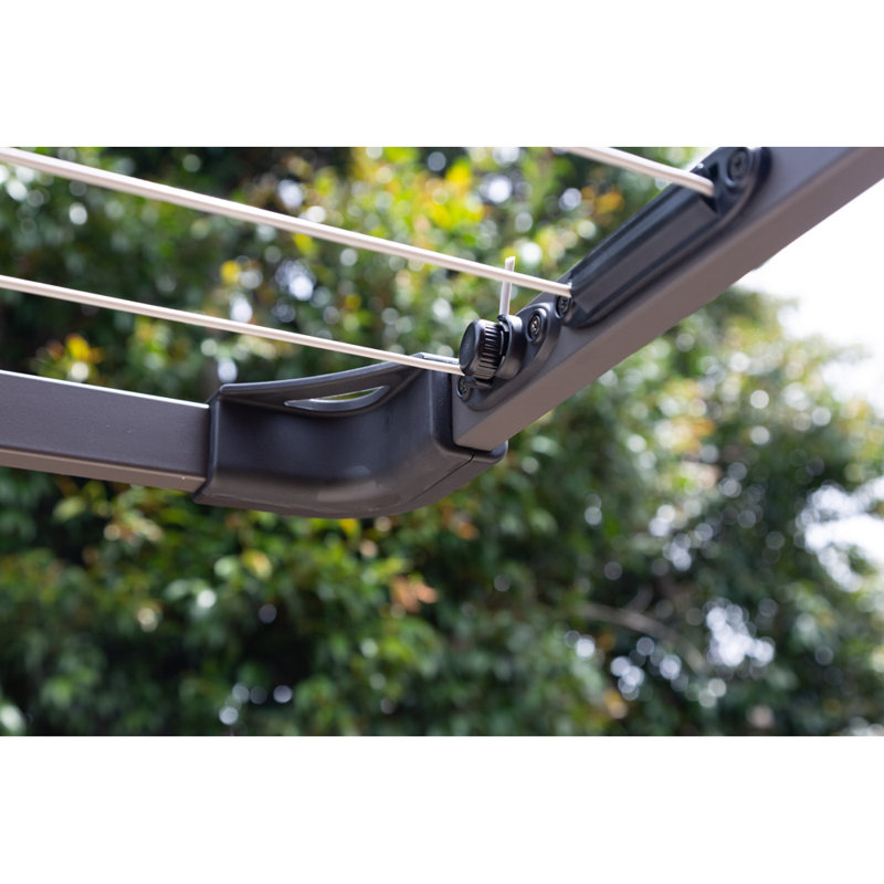 Séchoir à linge mural en acier Daytek, H 8,3 po x l 60,6 po x P 22 po, Gris fer