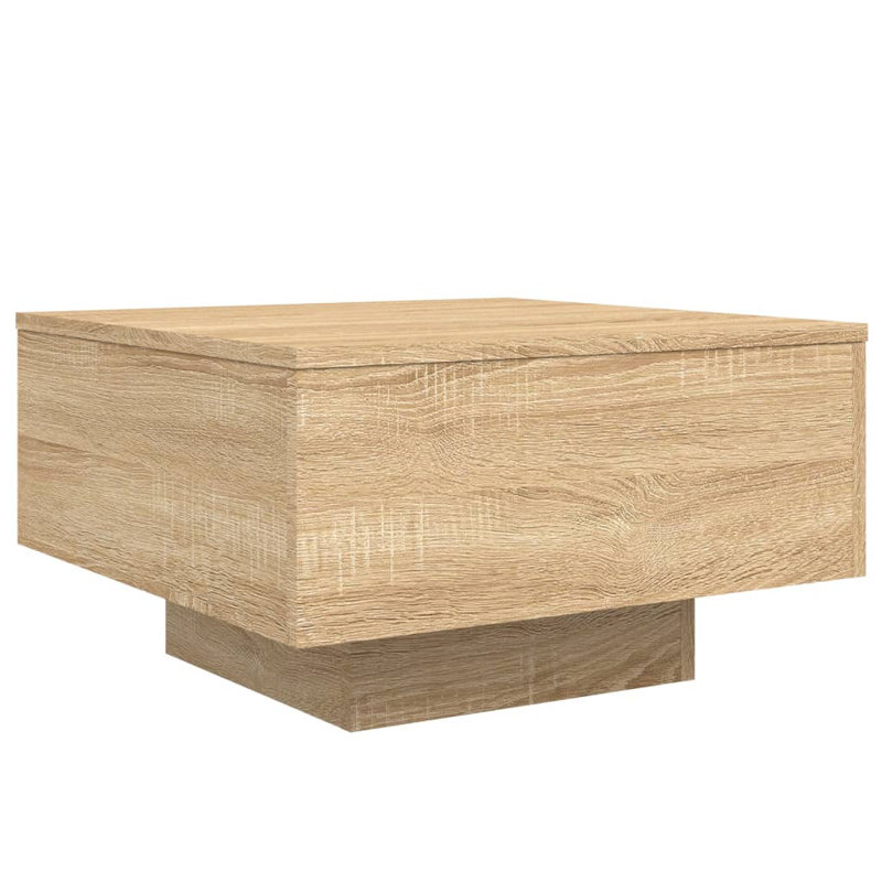 Jlea Pedestal Coffee Table, 31cm H x 55cm L x 55cm W, Sonoma Oak