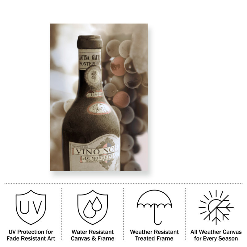 «Bolle Montepulciano vignoble n ° 1 sur toile», H 19 po x l 12 po