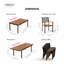 Higold - Heck 9 Pieces Patio Dining Sets, For Outdoor Dining Using, Grade A Teak, Black Aluminum Finished, Black&Brown-241651475