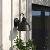 Luminaire de grange d’extérieur h 9,75 po 1 ampoule noir Julia