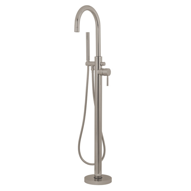 Concord Single Handle Floor Mounted with Hand Shower, Brushed Nickel