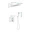 2 jets 9 po Pomme de douche murale double fixe et portable 2,2 gal / min-113823332