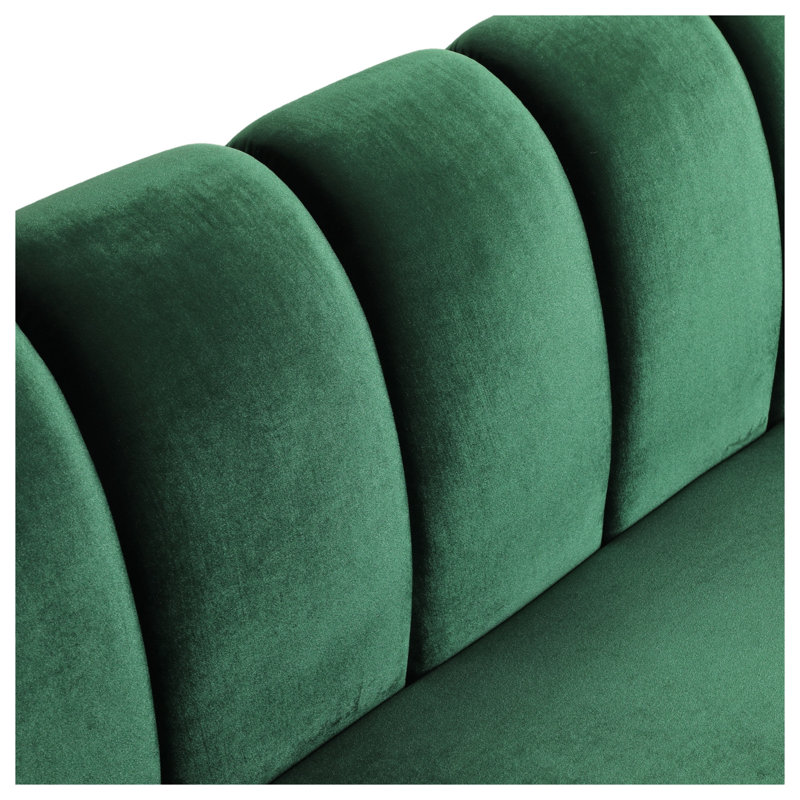 Canapé 3 places en velours Miranda Emerald, Vert