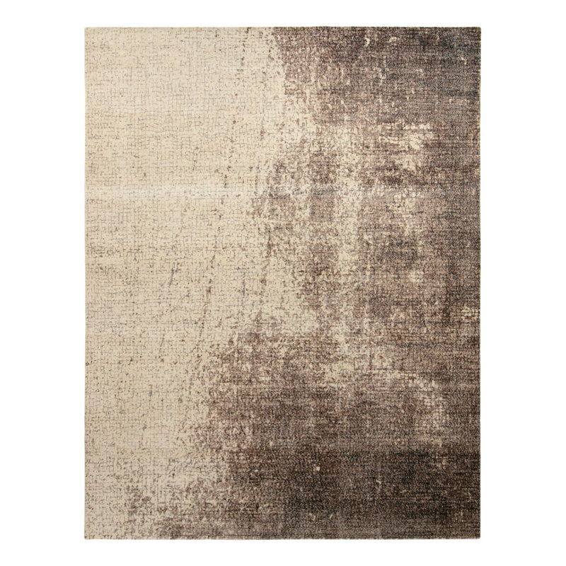 Distressed Homage Hand Knotted Wool Abstract Area Rug, Rectangle 15' x 24'