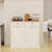 Kitchen Trash Cabinet with 2 Drawers &amp; Tilt-Out Compartment, MDF | Off-White | Farmhouse