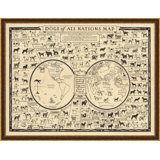 Dogs Of All Nations Map Print
