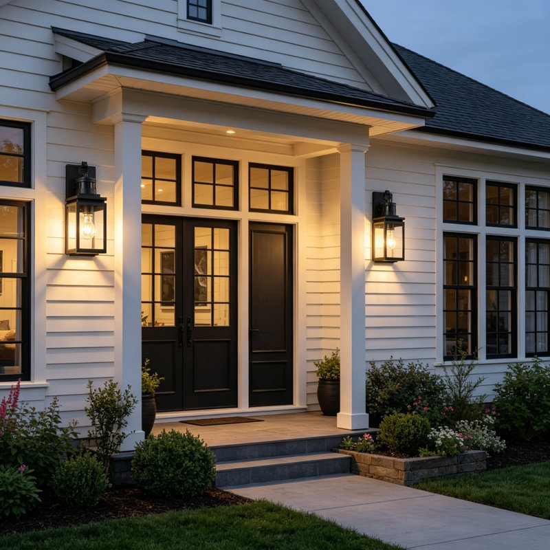 Black Outdoor Sconce