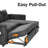 105" Pull Out Sofa Bed Sectional Sleeper Sofa With Storage,Pullout Modular Sectional Couches For Living Room, U Shaped Convertible Couch Bed For Apartment-497050196