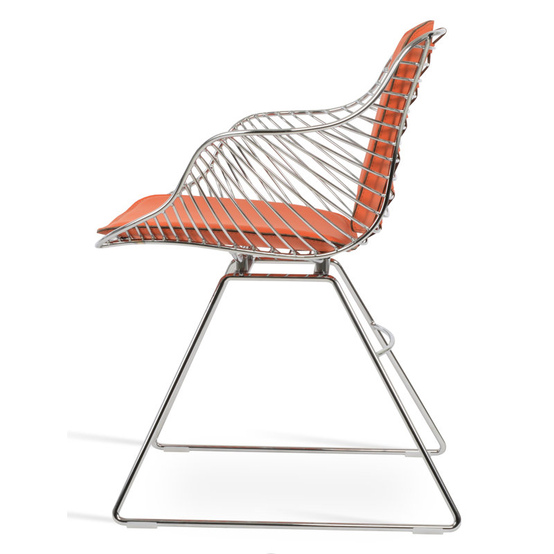 Fauteuil Zebra, Chrome, Orange