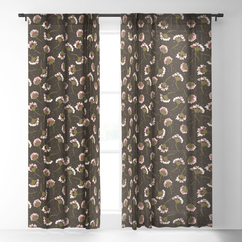 Ensemble de 2 rideaux en rideau Avenie Secret Garden, L 50 po x L 84 po