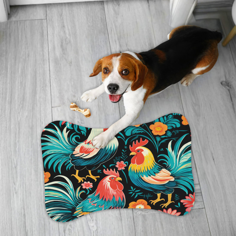 Stylish Chickens - Tapis d'alimentation en os 1 pièce, 14"