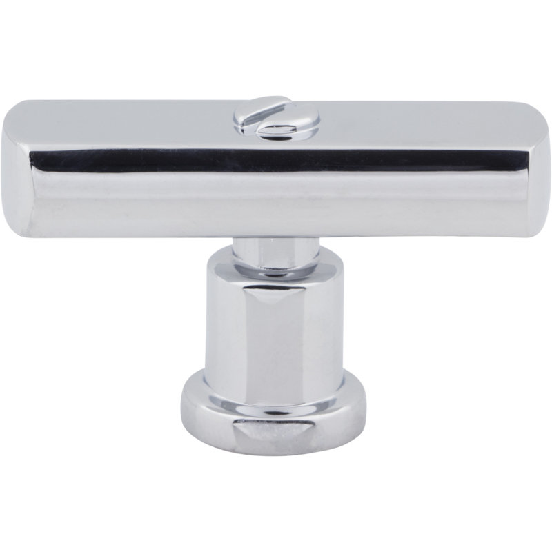 Everitt 4.44" Length Bar Knob, Polished Chrome